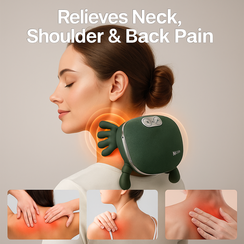 Neck Grips™ Heated Shiatsu Neck Massager