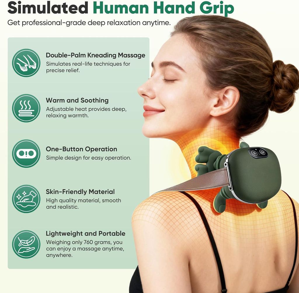 Neck Grips™ Heated Shiatsu Neck Massager